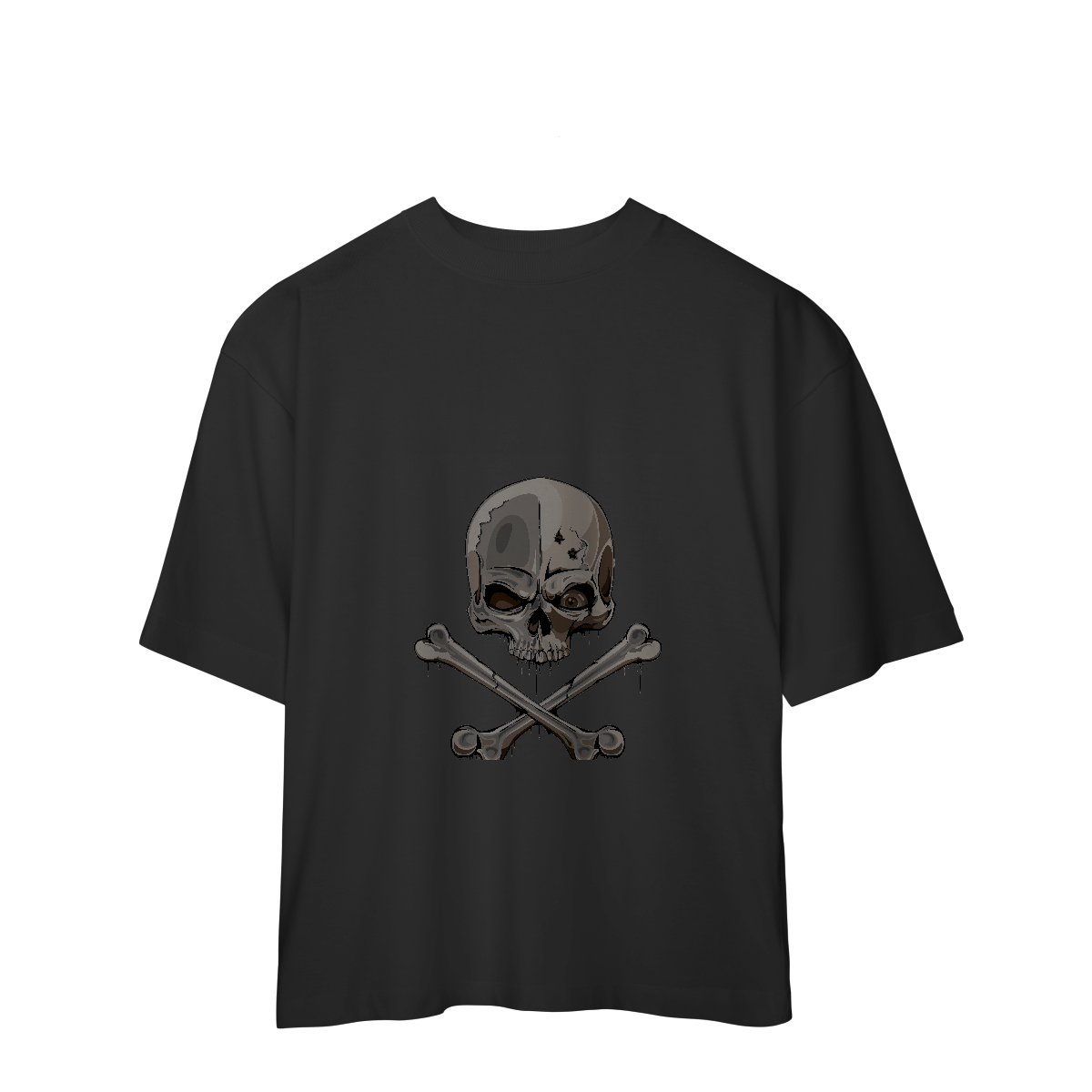 Camiseta Oversized Caveira Sombria