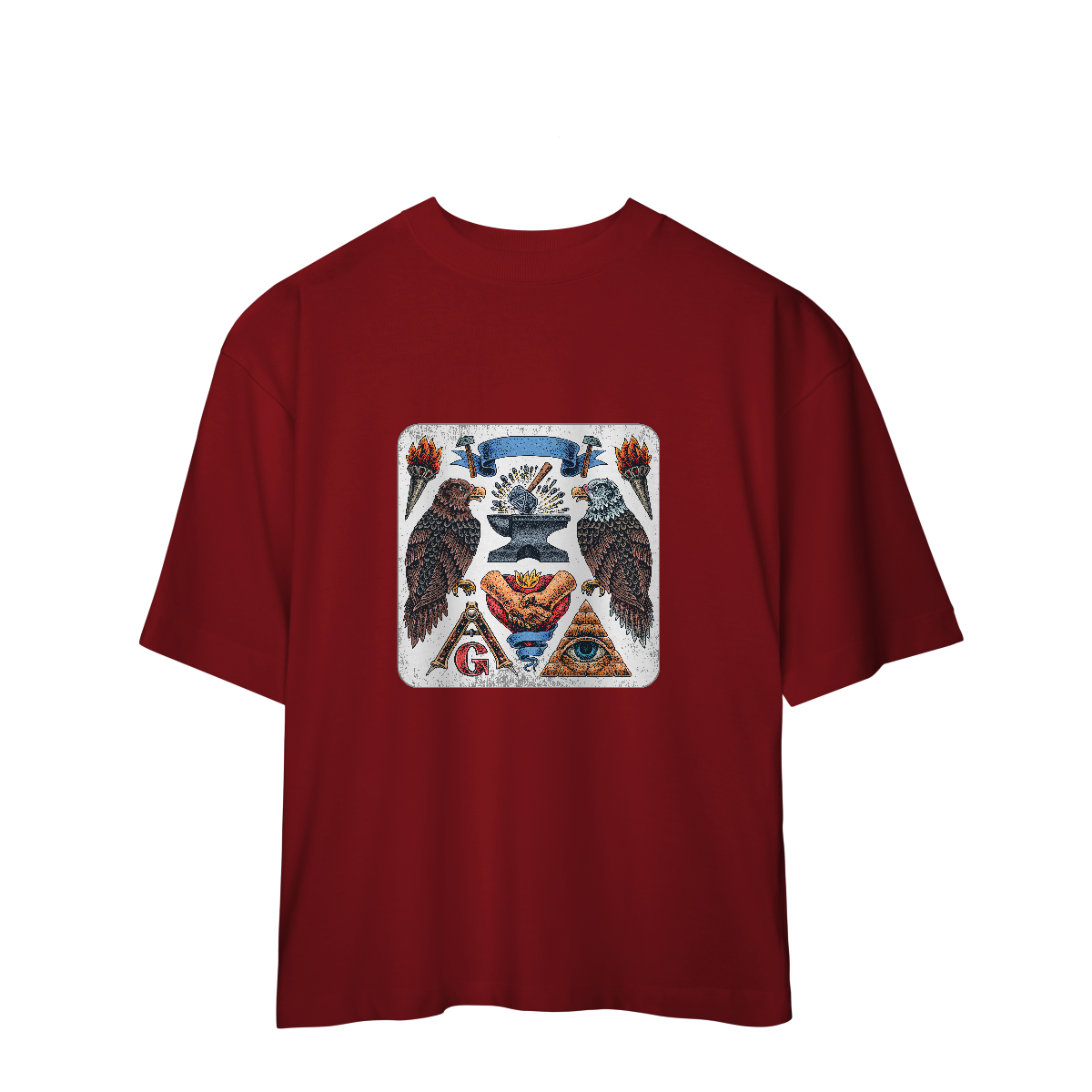 Camiseta Oversized Masonic Symbols