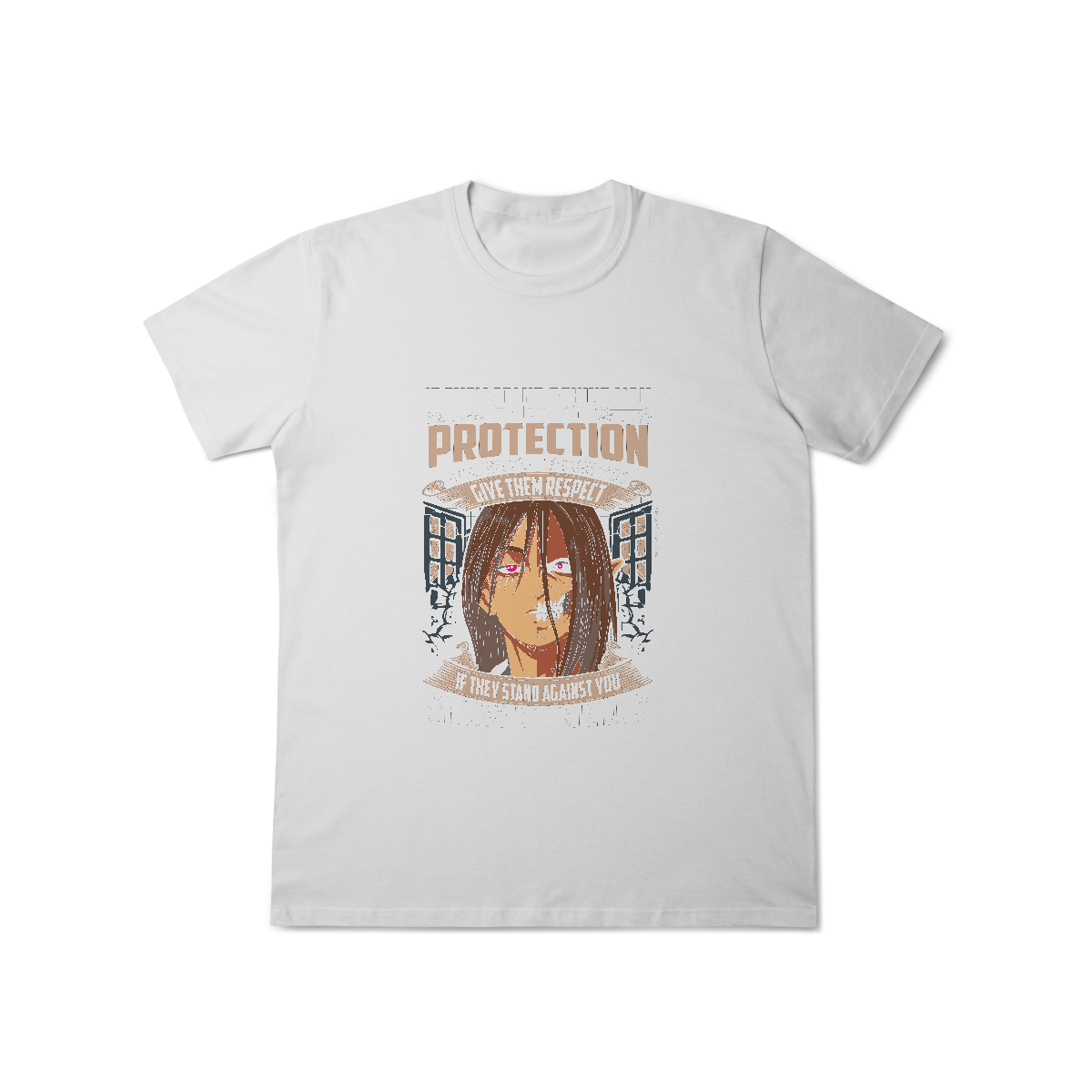 Camisa T-Shirt Classic Eren & Titan – Dualidade, Fúria e Liberdade