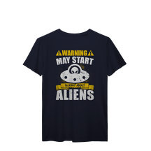 Camisa T-Shirt Prime Warning May Start Talking About Aliens