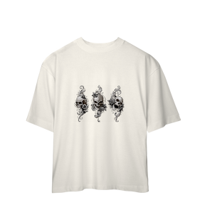 Camiseta Oversized Three Skulls