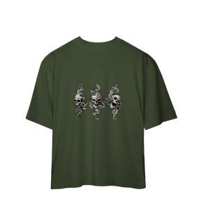 Camiseta Oversized Three Skulls